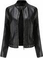 Damen Echt Lammleder Weiche Lederjacke Damen Slim Fit Bikerjacke