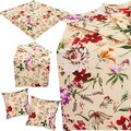 Tischdecke Tischläufer Kissenbezug Baumwolle Heimtextilien Beige Blumen Hossner