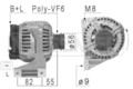 ERA Lichtmaschine Generator LiMa ohne Pfand 210881A