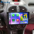 9" Carplay Android 13 Autoradio 4+64GB Navi BT WFI GPS Für Peugeot 206 2001-2008