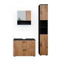 Badmöbel-Set Vicco Irma 3 Teile, mit Schubladenschrank und Hochschrank