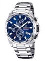 Festina Herrenuhr Timeless Chronograph 45MM 10ATM mit Edelstahl Gliederband F204