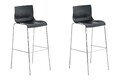 2er Set Barhocker Hover Chrom 4-Fuß Gestell Tresenhocker Thekenhocker Hocker