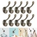 10 x Kleiderhaken Mantelhaken Garderobenhaken Vintage Wandhaken Huthaken TOP