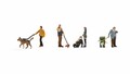 NOCH 45471 Menschen mit Hunden, Figuren, Spur TT