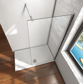 8/10mm Nano Glas Walk in Dusche Duschwand Duschabtrennung mit Stabilisierungssta
