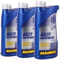 3L MANNOL KÜHLERFROSTSCHUTZ BLAU AG11 ANTIFREEZE -40°C KÜHLMITTEL KONZENTRAT