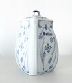 Vintage Vorratsdose Kaffee Deckeldose Indisch Blau Strohblume