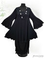 PoCo DeSiGn LAGENLOOK Kurz-Kleid Tunika Long-Shirt schwarz & grau L-XL-XXL-XXXL 