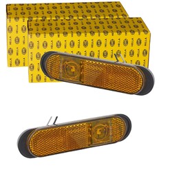 2x HELLA SEITENMARKIERUNGSLEUCHTE GELB LED 24V passend für | 2PS 329 060-081