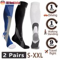 1 | 2 Paar Stützstrümpfe Kompressionsstrümpfe Reisestrümpfe Herren Damen Sports