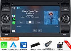 DAB+ Android 13 FDX6 Autoradio GPS Navi CarPlay Für Ford Focus Transit MK7 S-Max
