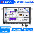 Für VW Golf 5 Polo Caddy Touran 9" Carplay Autoradio 32G Android 13 GPS NAVI Kam