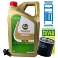 MANN Ölfilter + 5L Castrol Edge LL 5W-30 Motoröl + Schraube für VW 504.00 507.00