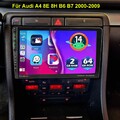 Carplay Autoradio Android 13 GPS Navi Für Audi A4 S4 RS4 B6 B7 8E 8H 2000-2009