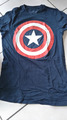Logoshirt Marvel Captain America Schild T-Shirt blau Baumwolle