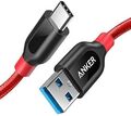 Anker 90cm USB C Kabel auf USB 3.0 A lebenslange Garantie Rot für Galaxy MacBook