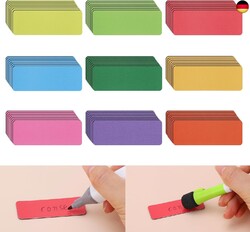 72 Stück Magnetstreifen Beschreibbar, 60x20mm Magnetschilder zum Beschriften 