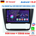 Für BMW 1er E81 E82 E87 E88 2004-2011 Carplay Android13 Autoradio GPS BT 6+128GB
