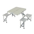 Campingtisch Klapptisch mit 4 Stühle Klappbarer Gartentisch aus Aluminium
