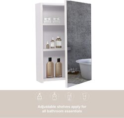 2-in-1 Badezimmer Spiegelschrank Badschrank 40x60x12 cm Wandschrank Badspiegel