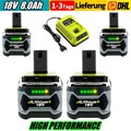 18V 8,0AH Akku für RYOBI One+ Plus Lithium-Ion RB18L50 P108 P104 P105 Batterie