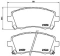 Bremsbelagsatz Scheibenbremse XTRA LINE BREMBO P 78 010X für MITSUBISHI MIVEC BL