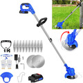 Akku Rasentrimmer Motorsense 21V Li-Ion Freischneider Garten Trimmer + 1/2 Akkus