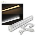 LED Unterbau-Leuchte 36cm schwenkbar 230V, Farbe einstellbar, Küchen-Möbel-Lampe