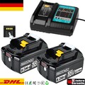 für Makita Ersatzakku 18V 8,0Ah BL1850B BL1830B BL1860B Li-ion Akku/ Ladegerät