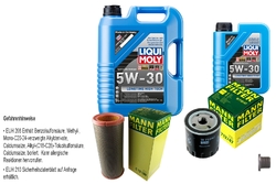 MANN Inspektionspaket 6 L LIQUI MOLY Longtime High Tech 5W-30 für Renault Trafic