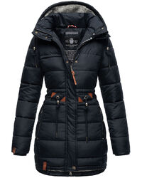 Navahoo Damen Winterjacke Steppjacke Winter Jacke lang Stepp warm Teddyfell B876