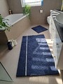 Badezimmer Teppich 2er Set,  Dunkelblau  140 x 80 cm und  60 x 50 cm