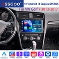 4+64G Android 13 Autoradio Apple Carplay GPS Navi BT für VW Golf 7 VII 2013-2017