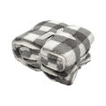 Sherpadecke Wohndecke Wolldecke Sofadecke Kuscheldecke 150x200cm Anthrazit Karo