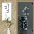 Glastür Aufkleber Dekor Klebefolie für Tür Retro Sticker Tattoo Glas Folie