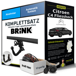 Für CITROEN C4 Fliessh. III BA,BB,BC Anhängerkupplung abnehmbar +eSatz 13pol 20-JETZT NEU: Montage zum Festpreis!