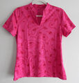 Nike Damen T-Shirt Funktionsshirt V-Ausschnitt für Damen in pink Größe S M