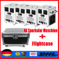4stk Cold Spark Machine + Flight Case DMX Sparkular Funkenmaschine DJ Disco Show