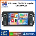 Android 14 Autoradio GPS Für Cherokee Chrysler Dodge RAM Jeep Grand Wrangler JK