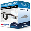 WESTFALIA Anhängekupplung starr und TRAIL-TEC E-Satz 13polig für VW Sharan 00-10