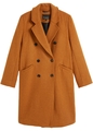Wollmantel mit Reverskragen Gr. 38 Rehbraun Damen Winter-Mantel Coat Neu