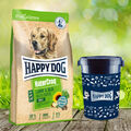 Happy Dog Premium Natur Croq Lamm und Reis 15 kg + Happy Dog Futtertonne 43 Lite