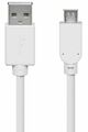 USB 2.0 Hi-Speed Kabel USB Stecker (Typ A) > Micro-Stecker (Tyb B), Weiß 0,3-3m
