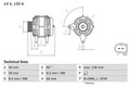 BOSCH Lichtmaschine 120 A (0 986 041 890) für VW Transporter T4 Lt 28-35 II