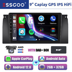 Android 12 2+32G Carplay Für BMW E39 5er 520i E38 Autoradio GPS NAV DAB+ Kamera