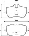 BREMBO Bremsbelagsatz, Scheibenbremse P 50 103 für MERCEDES-BENZ