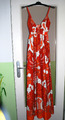 Sommerkleid,L 40,  rot-bunt, Italy