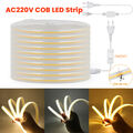 COB LED Streifen Stripe 230V Wasserdicht IP65 Band Leiste Lichtband Innen Außen