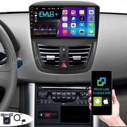 DAB+ Für Peugeot 207 2006-2015 9" Android 13.0 Autoradio GPS Navi BT WIFI FM RDS